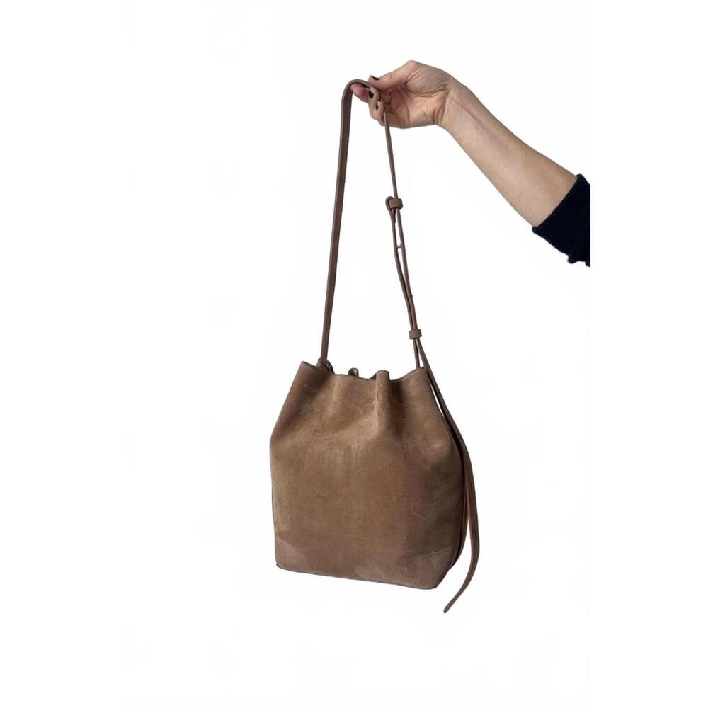 NEW AESTHER EKME women's marin supple handbag in suede date - Picture 5 of 8